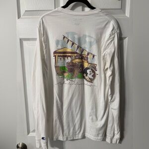 Women’s White Long Sleeve Champions Florida State University T-shirt Old Truck